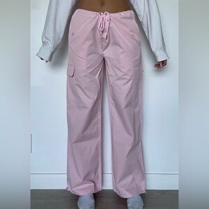 Women’s Pink Cargo Drawstring Pants